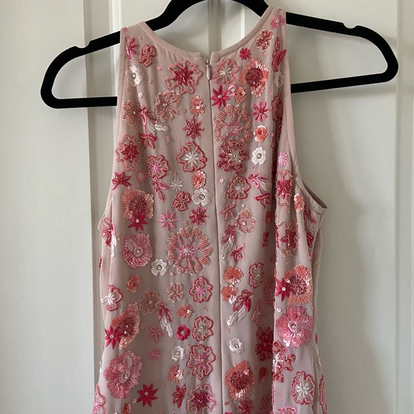Aidan Mattox Beaded Sequin Mini Dress Women's Size 6 Pink $495 - Picture 5 of 5